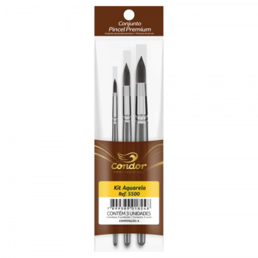 Kit Pincel Sintético C/3 5500 Condor